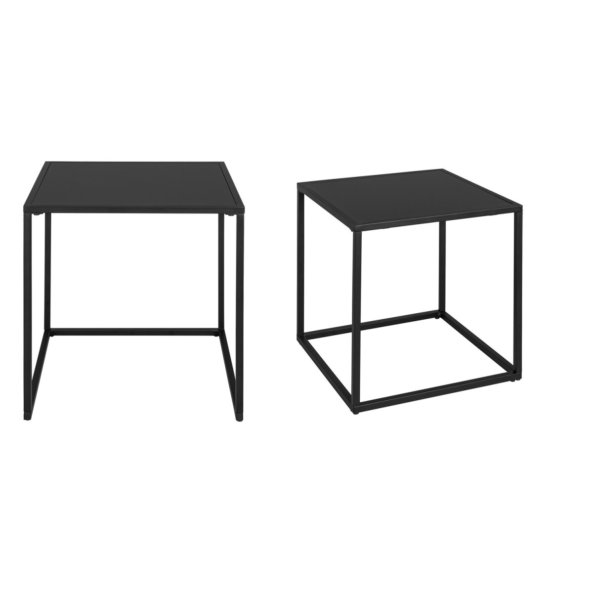 LIVARNO home set of 2 side tables, 35 x 35 x 35 cm & 40 x 40 x 40 cm, black LIVARNO home set of 2 side tables, 35 x 35 x 35 cm & 40 x 40 x 40 cm, black