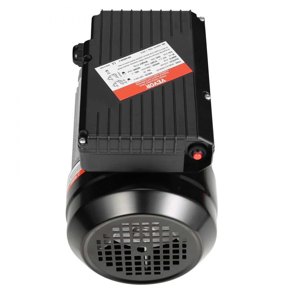 0,55 kW Elektromotor 1400 U/min AC 220–240 V 4,5 A 80 B3 Rahmen Luftkompressormotor einphasig 19 mm Keilwelle Rechts-/Linksdrehung für landwirtschaftliche Maschinen und allgemeine Geräte