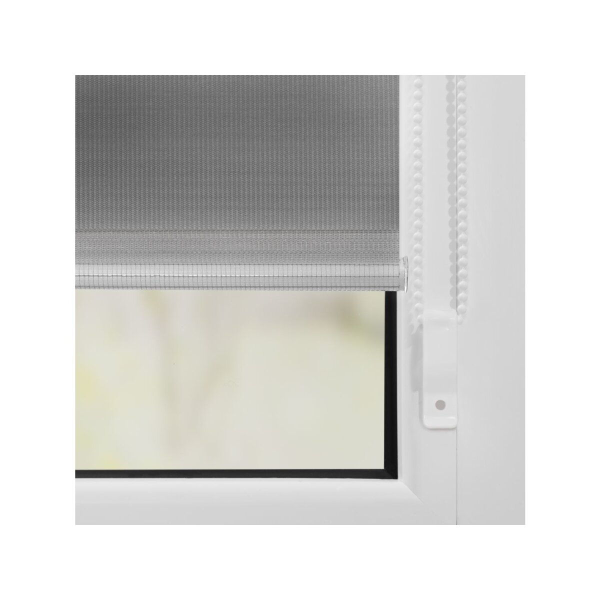 Lichtblick Klemmfix duo roller blind, sun and privacy protection, light regulation, no drilling, 45 x 150 cm, gray