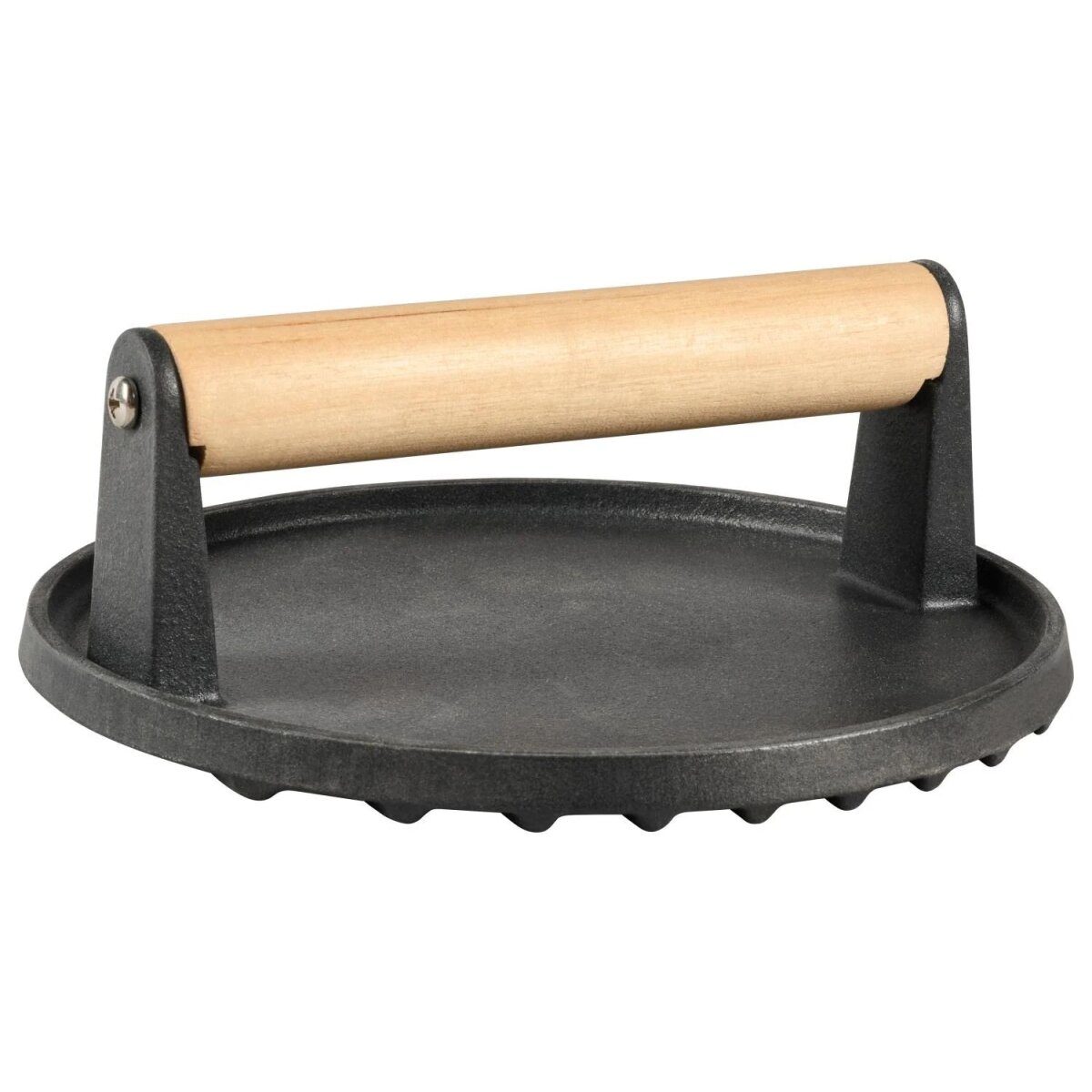 GRILLMEISTER grillpan + serveerplaat / gladde burgerpers / gegroefde burgerpers