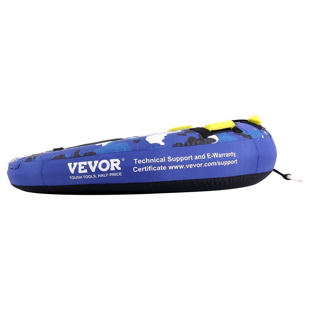 Bootsschlepprohr, aufblasbare Bootsschläuche und Schleppboote für 1–2 Personen, 340 lbs, 51,8 Zoll rundes Wassersport-Schlepprohr zum Bootsschleppen, vollständige Nylonhülle