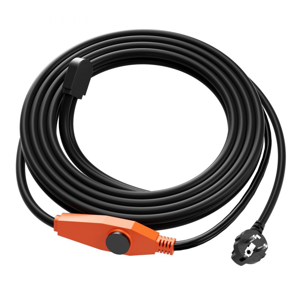 Frost Protection Heating Cable 4m 23W/m Pipe Heating Cable with Built-in Thermostat Pipe Heating Cable to Protect PVC Hoses, Metal & Plastic Pipes from Freezing