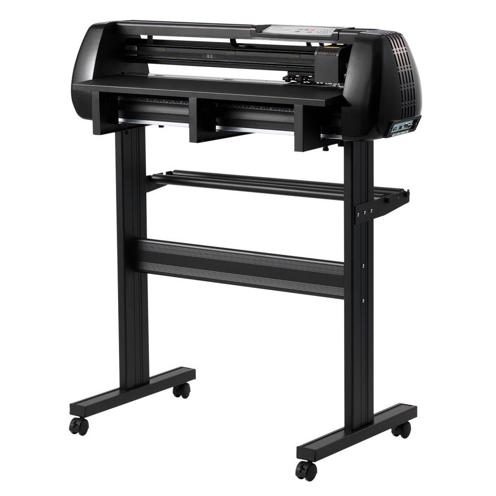 Vinyl-Schneidemaschine mit 72 cm maximaler Vorschubbreite, Doppelmessern und LED-Anzeige, verstellbares Vinyl-Schneideplotter-Set mit Aufkleberbögen, Transferfolien und Signmaster-Software