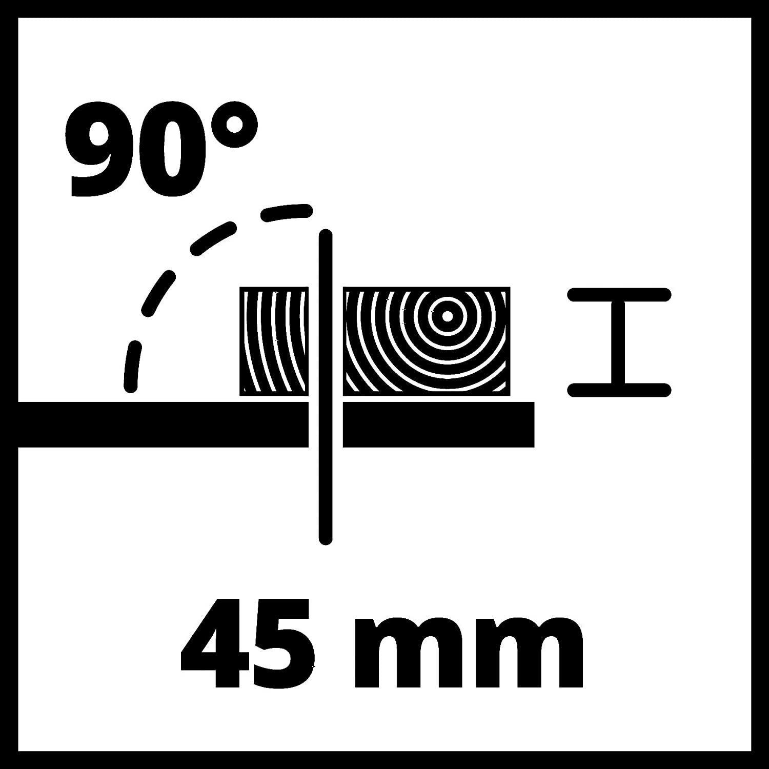 Einhell Tischkreissäge TC-TS 210 (max. 1200 W, Ø 210 x 30 Sägeblatt, Überlastschalter, Parallelanschlag mit Klemme, Winkelanschlag +/- 60°, Sägeblatt höhenverstellbar + neigbar 45°, Absaugadapter)