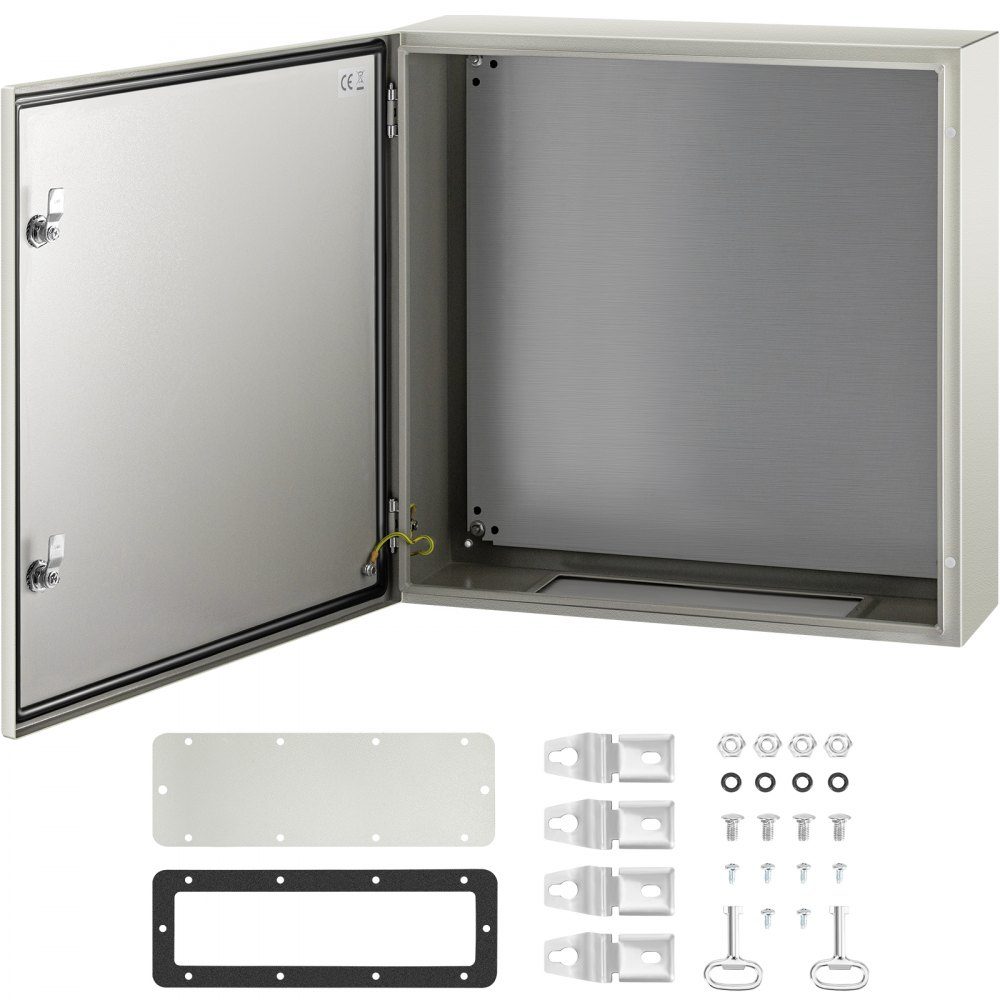 Carbon Steel Electrical Cabinet Distribution Cabinet Industrial Enclosure 60x60x20cm Switch Box IP66 & NEMA Waterproof Junction Box Electrical Box Ideal for Factories, Construction Sites, Shopping Malls etc