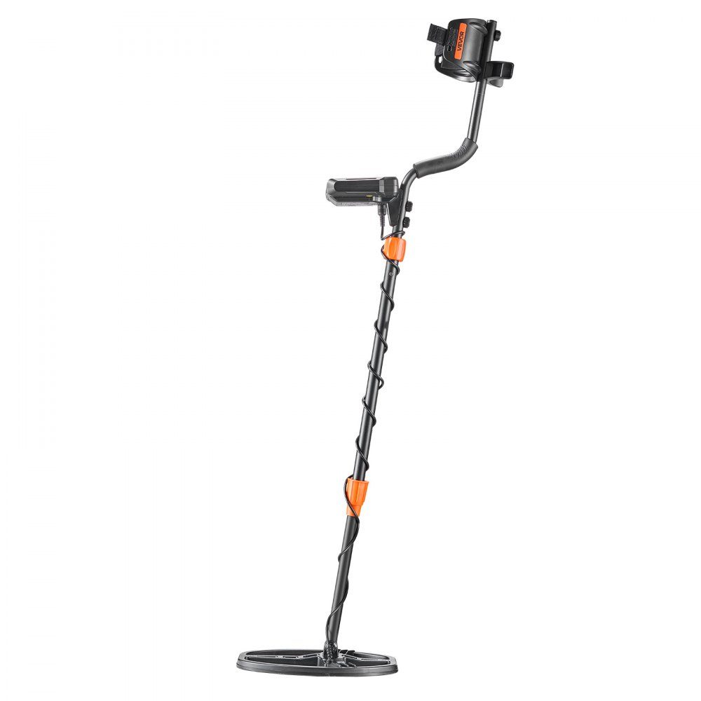 Metalldetektor für Erwachsene 254 mm, professioneller Metalldetektor mit 5 Modi, hochpräziser Golddetektor, IP68 wasserdichte Suchspule mit Display, Kopfhörer, verstellbare Länge, für Goldsuche