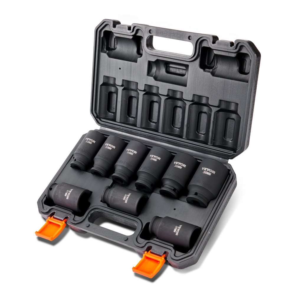 1/2 Zoll Steckschlüsselsatz CR-V legierter Stahl 9-teiliger Steckschlüsselsatz 29-38 mm tiefe Stecknüsse Schlagschrauber, HRC 42-48 Steckschlüssel inkl. Werkzeugkoffer, metrischer Schraubenausdreher 1/2 Zoll Steckschlüsselsatz CR-V legierter Stahl 9-teiliger Steckschlüsselsatz 29-38 mm tiefe Stecknüsse Schlagschrauber, HRC 42-48 Steckschlüssel inkl. Werkzeugkoffer, metrischer Schraubenausdreher