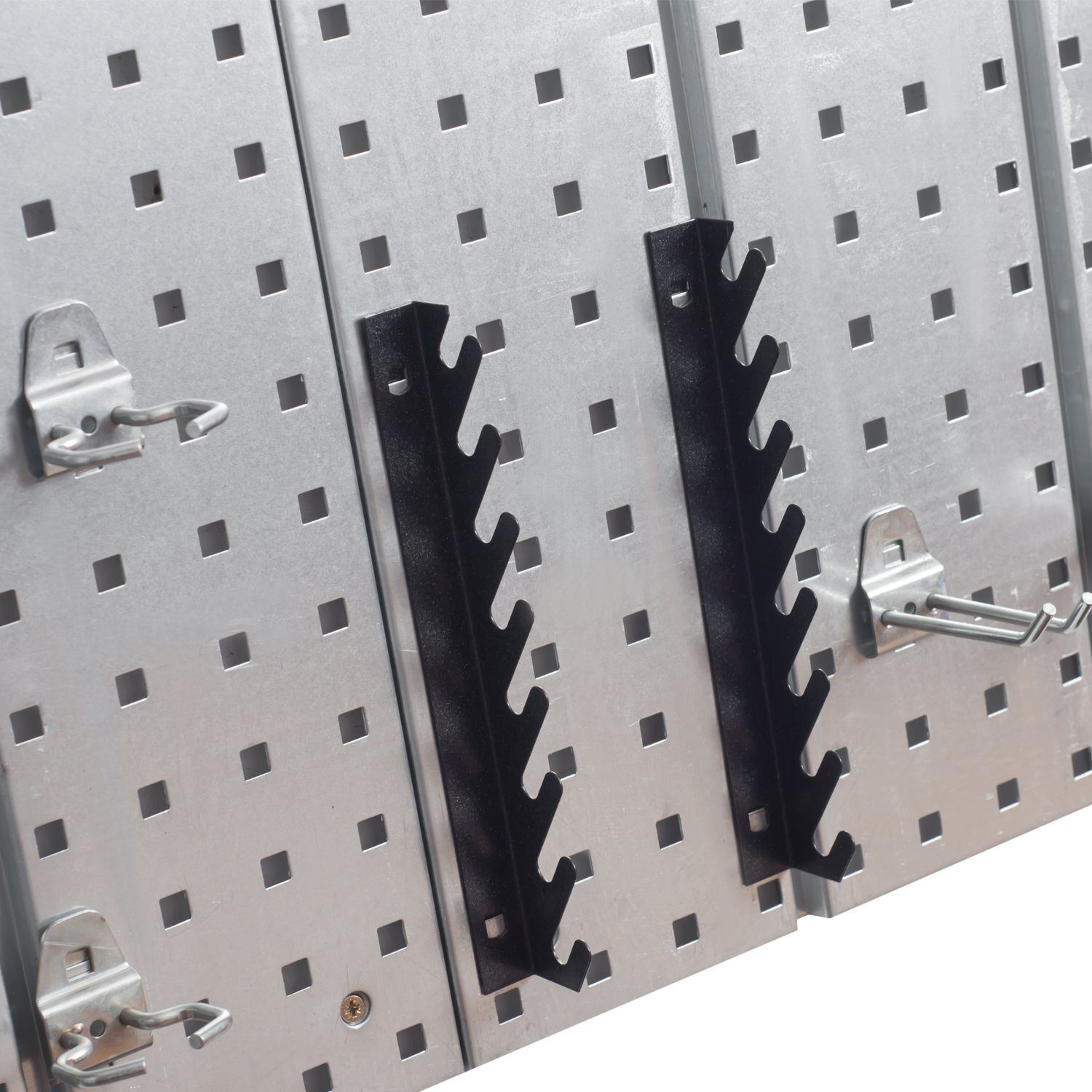 *BESTSELLER* Tool Wall Set of Metal Tool Holders with Perforated Wall Storage System, Tool Perforated Wall Shelf, Workshop Shelving Set