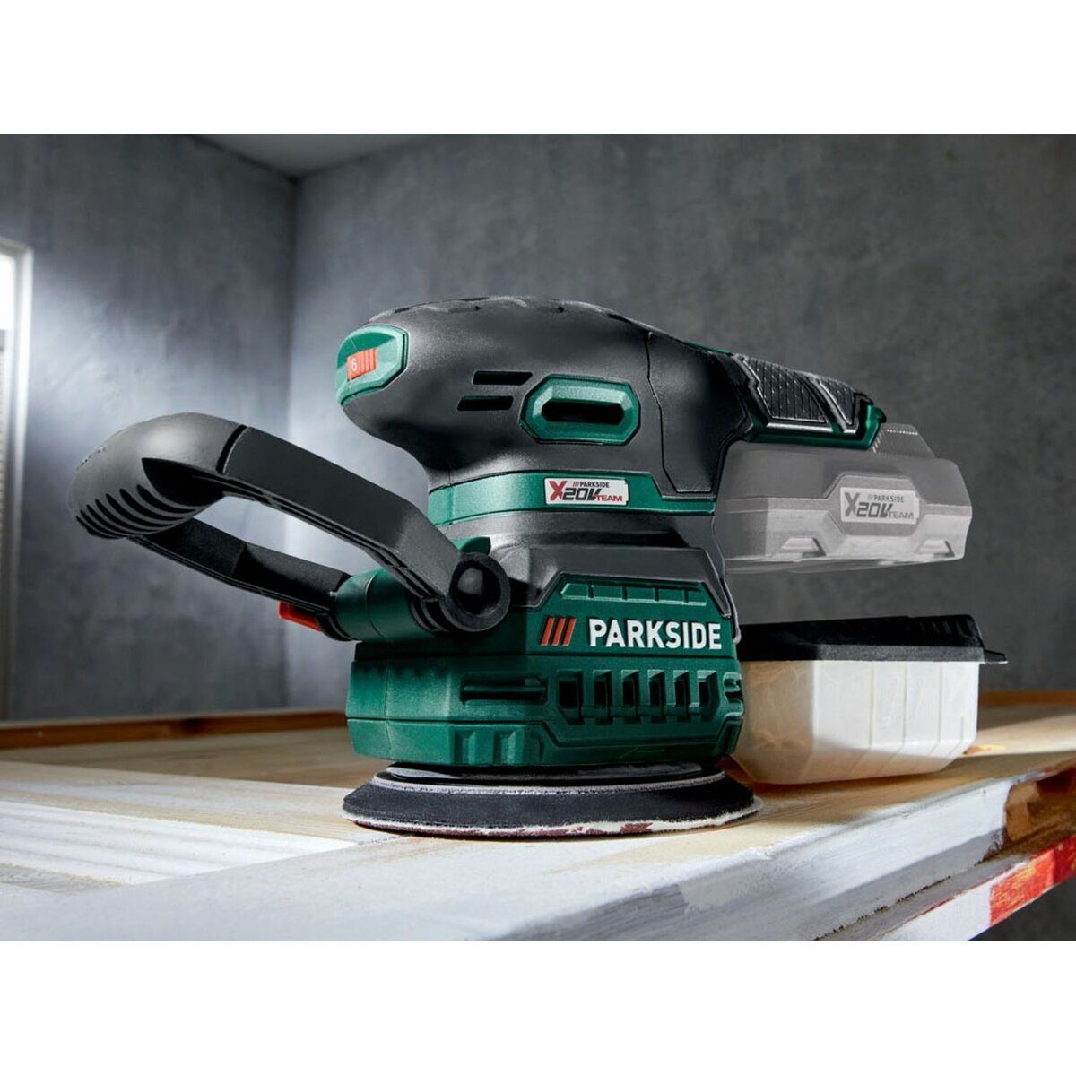 PARKSIDE® cordless eccentric sander, without battery and charger PAEXS 20-Li B2