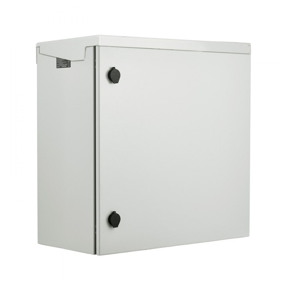 Panel Electrical Enclosure, 600 x 600 x 300mm, NEMA 4 Outdoor Enclosure, IP66 Waterproof and Dustproof, Cold Rolled Steel, Indoor Outdoor Folding Junction Box with Rain Cover