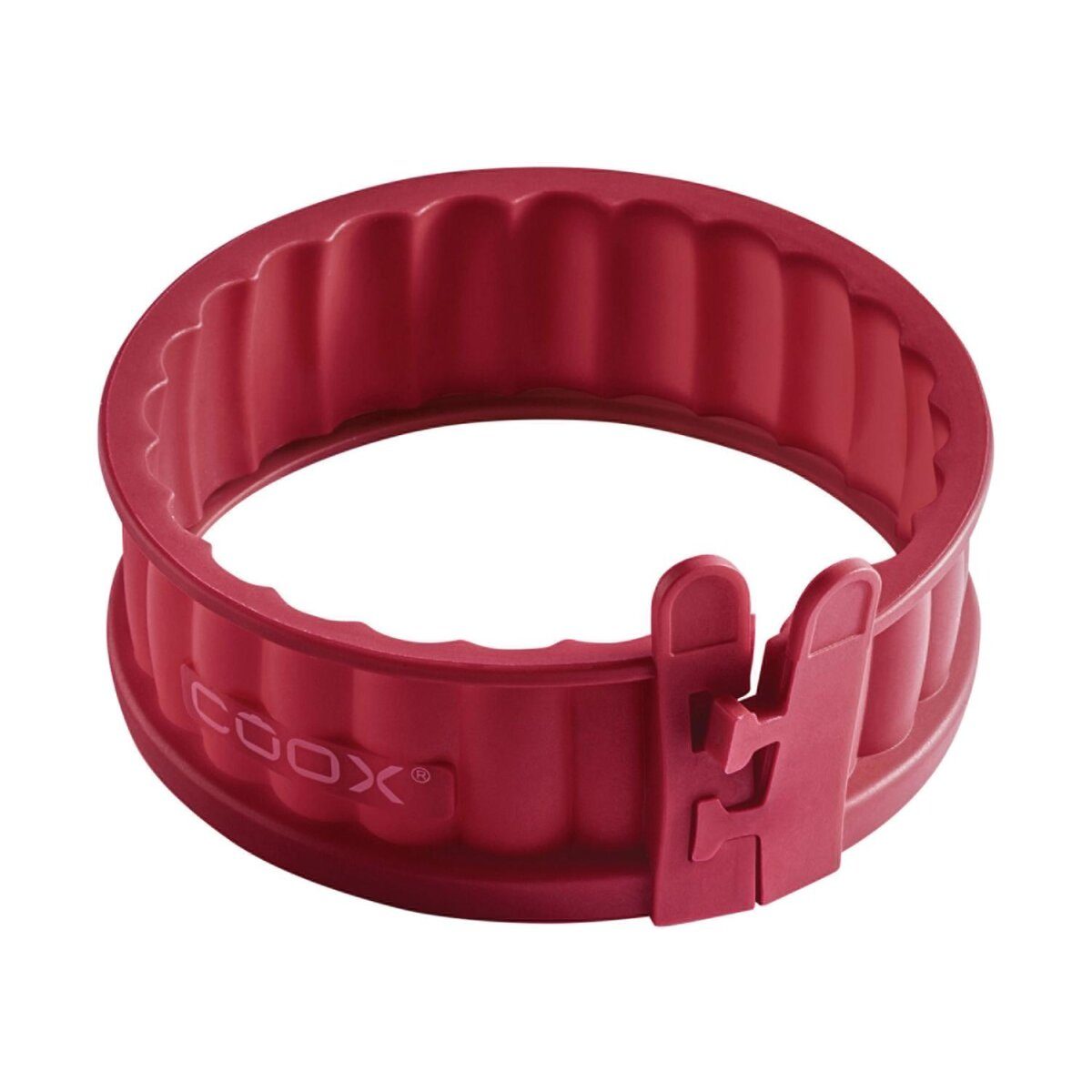 Coox quichevorm met glazen bodem Ø 12 cm (rood)