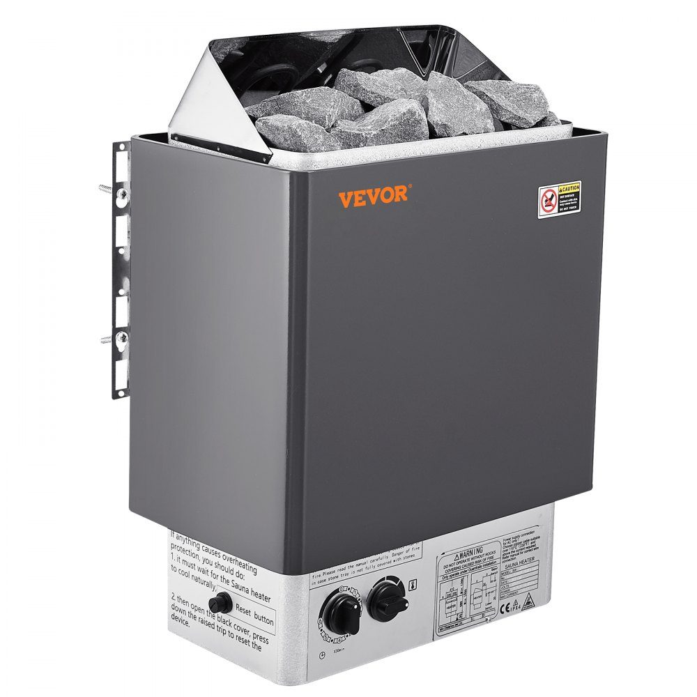Sauna Heater 8kW 400V 3N Portable Indoor Outdoor Sauna Heater with 3 Hour Timer Built-in Control for 8-12m³ Commercial Hotel Spa Use Shower Max 110°C