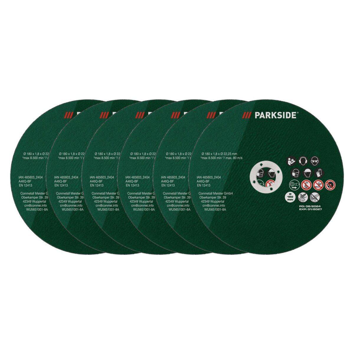 PARKSIDE® Metalltrennscheiben / Edelstahltrennscheiben, 6 Stück