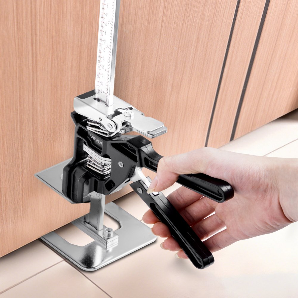Arbeitssparender Armheber, 2-teilig, 200 kg Tragkraft, Heben bis 235 mm, Handhebegerät mit magnetischer Wasserwaage, 2 Einstellmodi, für Türen, Fenster, Möbel, Holzbearbeitung, Schwarz Arbeitssparender Armheber, 2-teilig, 200 kg Tragkraft, Heben bis 235 mm, Handhebegerät mit magnetischer Wasserwaage, 2 Einstellmodi, für Türen, Fenster, Möbel, Holzbearbeitung, Schwarz