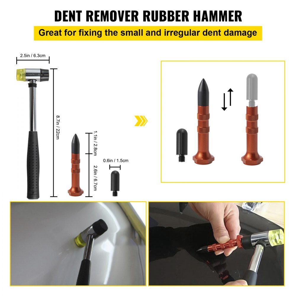 Dent Removal Kit, 20pcs Paintless Dent Repair Bars, Stainless Steel Dent Bars, Whale Tail Dent Repair Tools, Professional Hail Dent Removal Tool