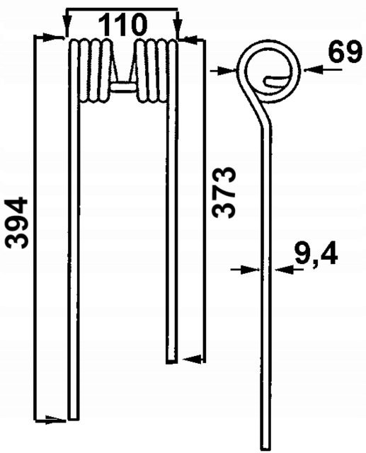 Dents pick-up Dents gauches pour KUHN 58740600
