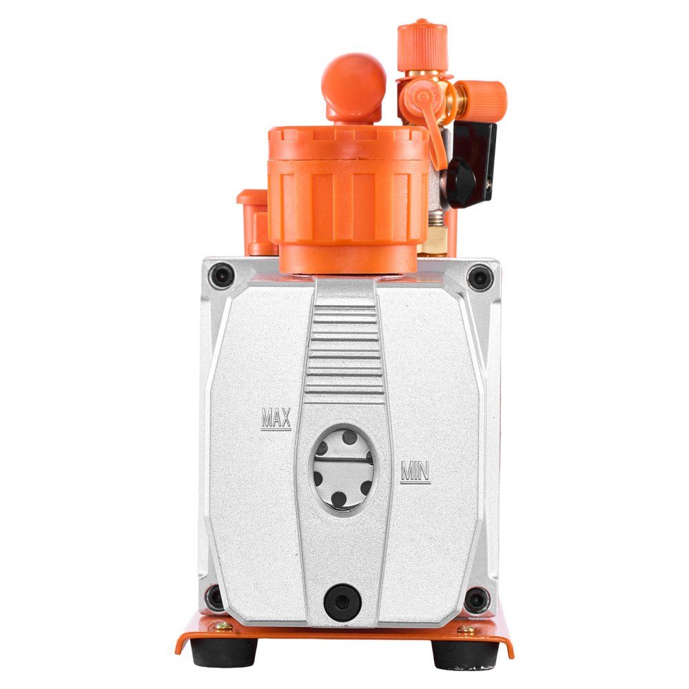 Vacuümpomp 7 CFM 198L/min, 2-traps, 550W, geschikt voor R134a, R22, R410a, R1234YF en R32, 4-polige motor, voor onderhoud van auto-airconditioning en harsontgassing, inclusief olie