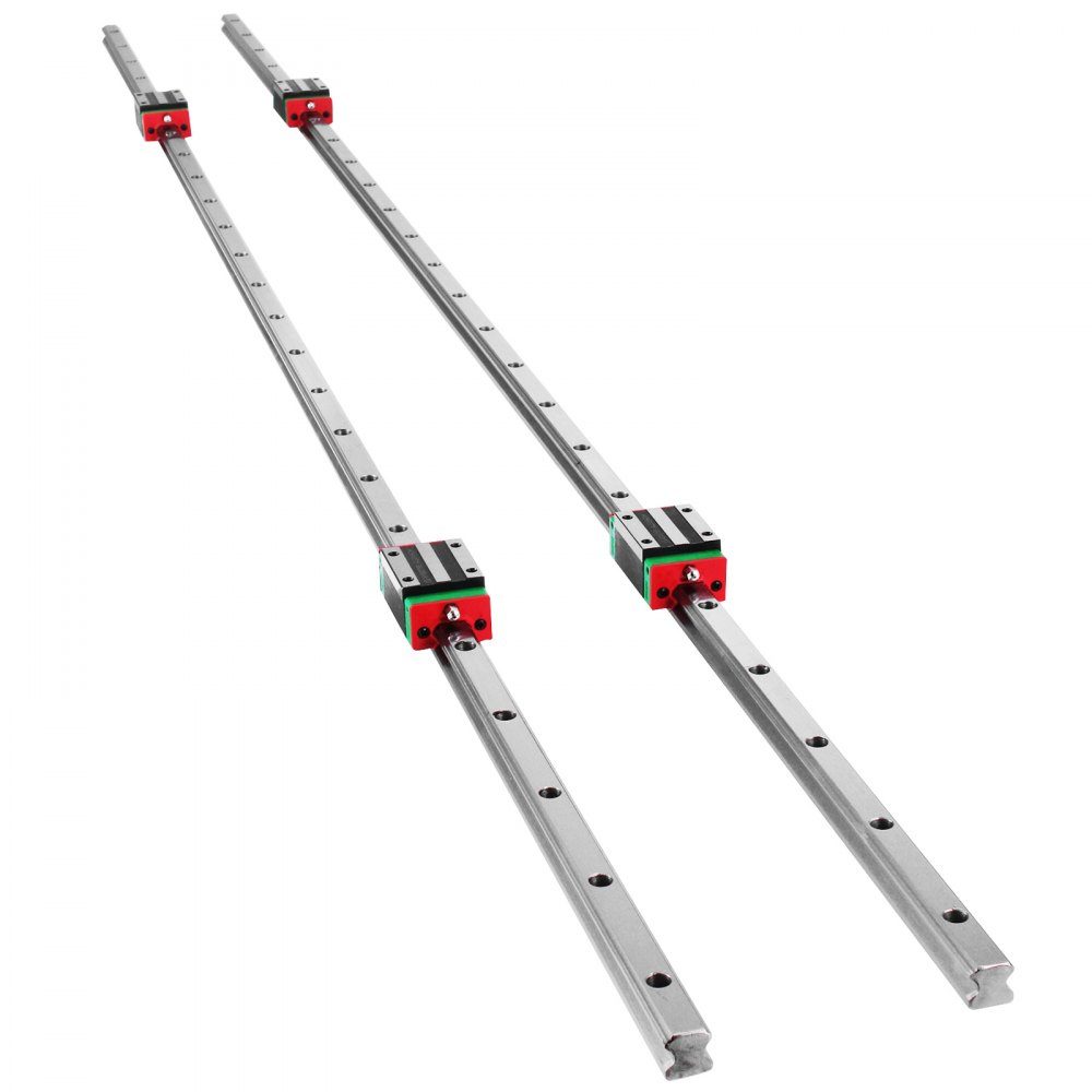 Rail linéaire 15CA, jeu de glissières à roulement linéaire avec 2 arbres de rail 20 de 1500 mm et 4 blocs de patins de roulement