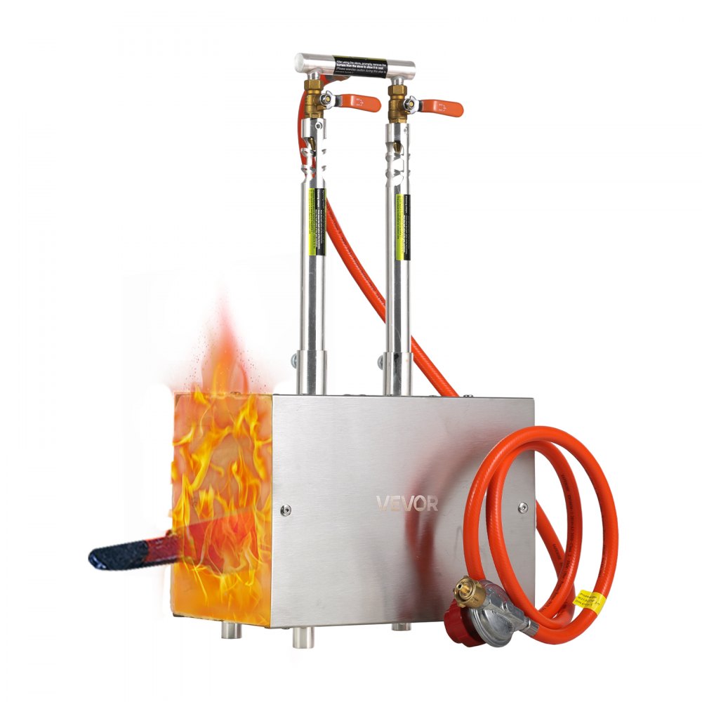 2 Burner Portable Propane Forge 1427°C Farrier Blacksmith Furnace Square Shape Stainless Steel Gas Blacksmith Tools and Equipment Melting Furnace Use for Metal Forging 2 Burner Portable Propane Forge 1427°C Farrier Blacksmith Furnace Square Shape Stainless Steel Gas Blacksmith Tools and Equipment Melting Furnace Use for Metal Forging