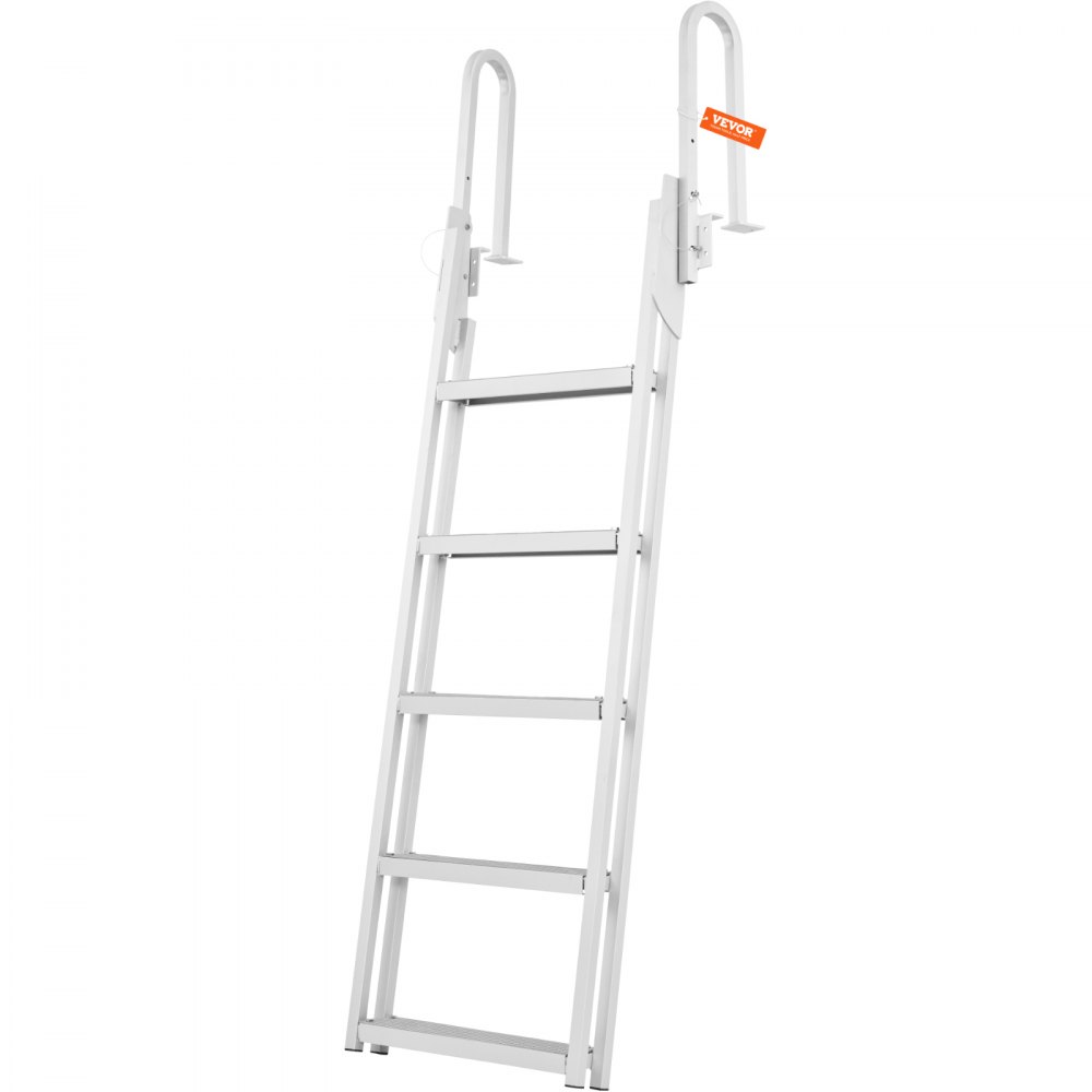 Dock Ladder Fold Up 5 Step 300lb Aluminum Pontoon Boat Ladder with Wide Step and Non-Slip Rungs Swimming Step Ladder for Boarding Ships/Lake/Pools/Ocean Dock Ladder Fold Up 5 Step 300lb Aluminum Pontoon Boat Ladder with Wide Step and Non-Slip Rungs Swimming Step Ladder for Boarding Ships/Lake/Pools/Ocean