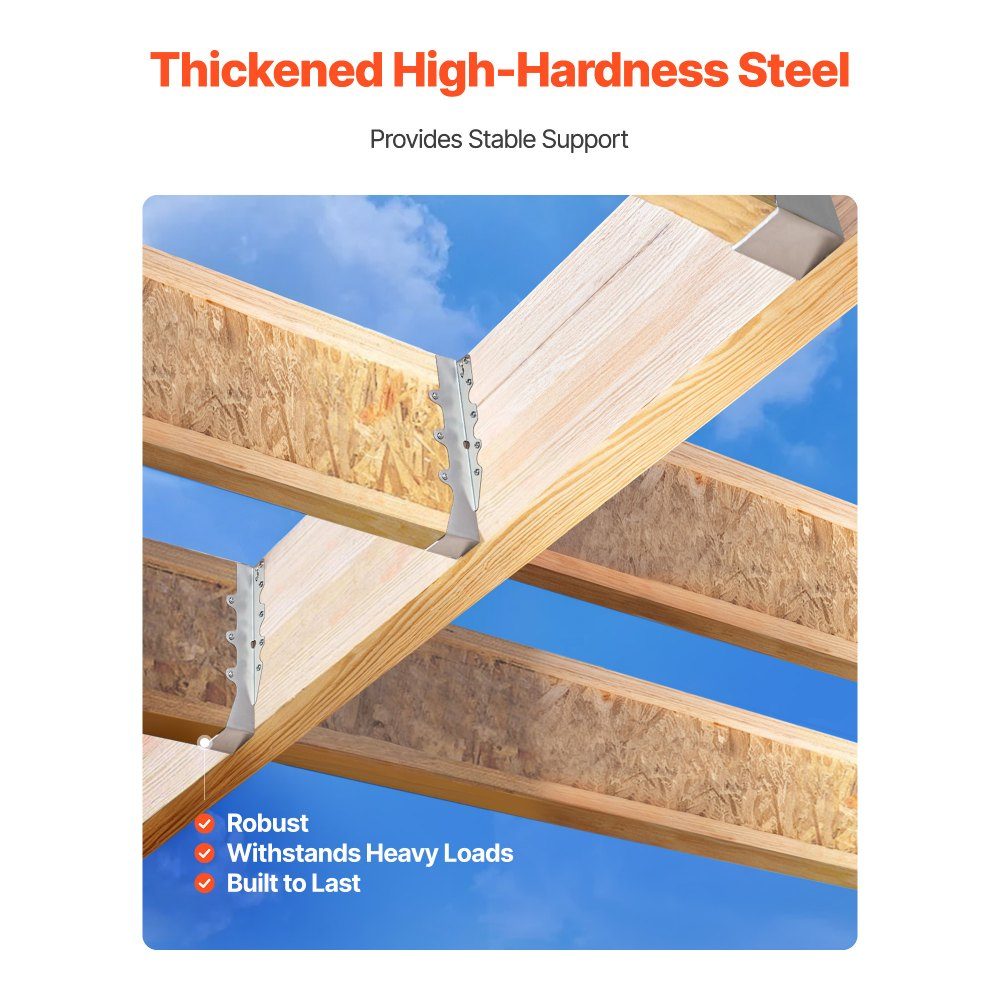 50 pieces. Beam shoe, wooden connector, internal dimensions 40x38x199 mm, beam connector, beam support with rust protection coating, post support connection clamps for floor coverings and ceiling ties