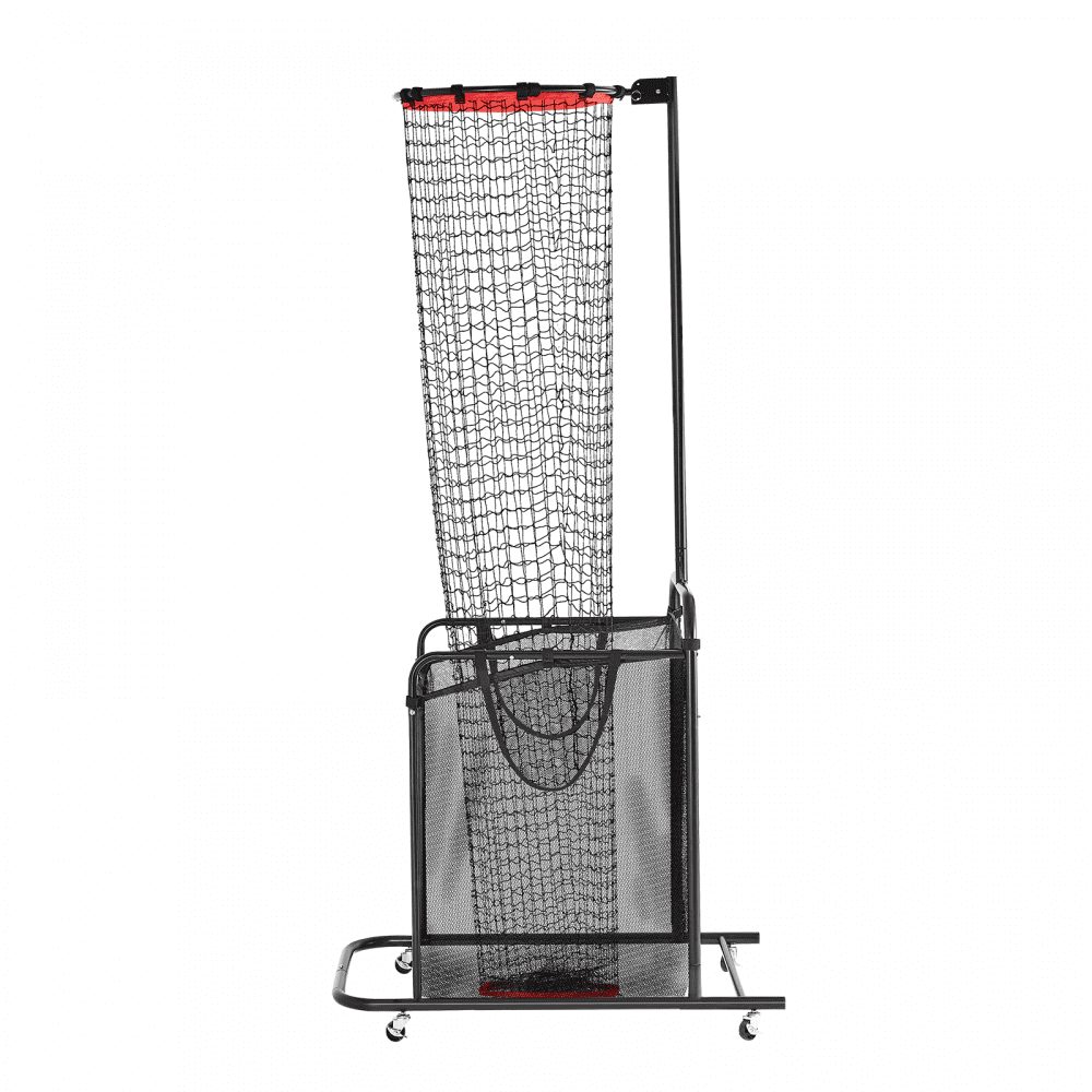 Volleyball Training Net, Angle & Height Adjustable Volleyball Trainer, Portable Practice Net with Trolley & Wheels & Carry Bag, Professional Serve & Smash Training