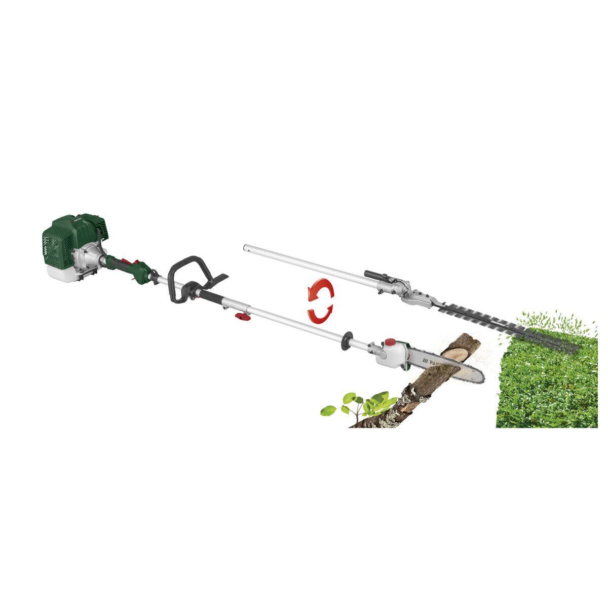 PARKSIDE® 4 in 1 Benzin-Kombigerät »PBK 4 B3«, 90 cm Verlängerungswelle