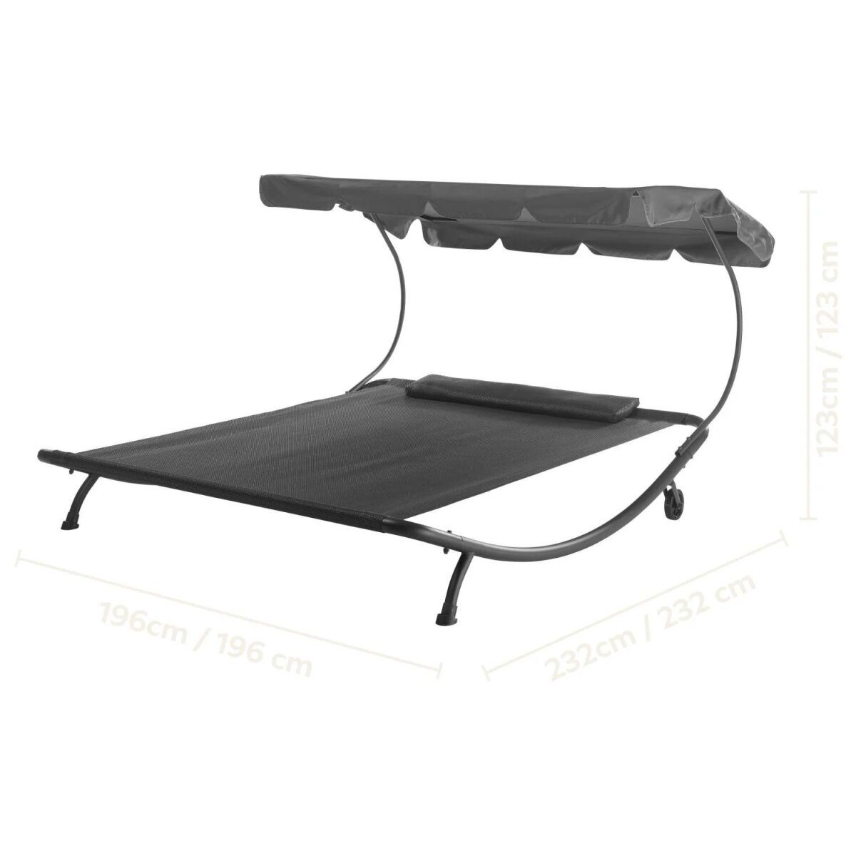 LIVARNO® dubbele tuinligstoel
