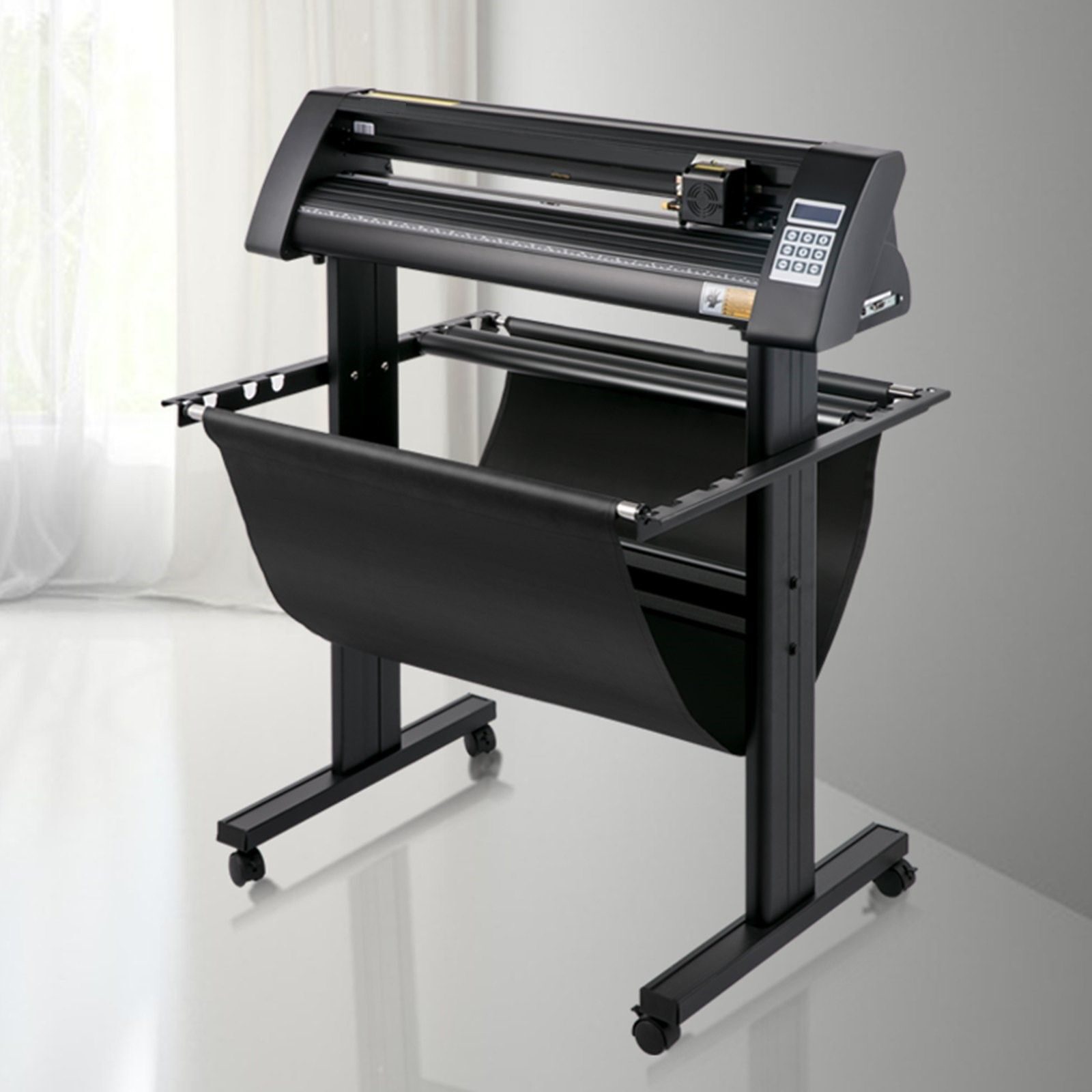 Vinylschneideplotter Folienschneider 720mm Schnittgeschwindigkeit 800 mm/s, Hobbyplotter max. Schnittstärke 3 mm, LCD-Display, Schrittmotor, Schnittdruckplotter halbautomatisch