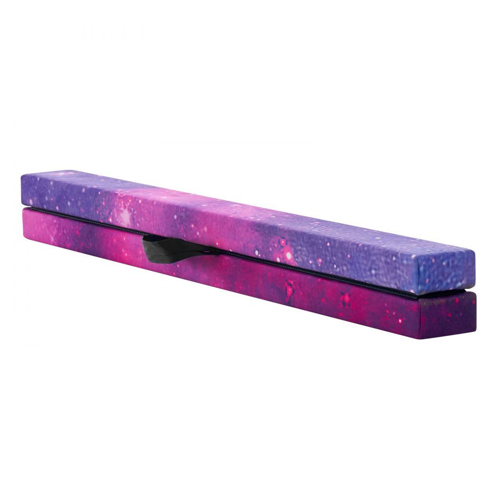 Evenwichtsbalk Gymnastiek Kinderen Opvouwbare 8ft 300lb Heavy Duty Gymnastiekbalk met antislipvoeten, Evenwichtsbalk met draagtas voor sportschool, Galaxy