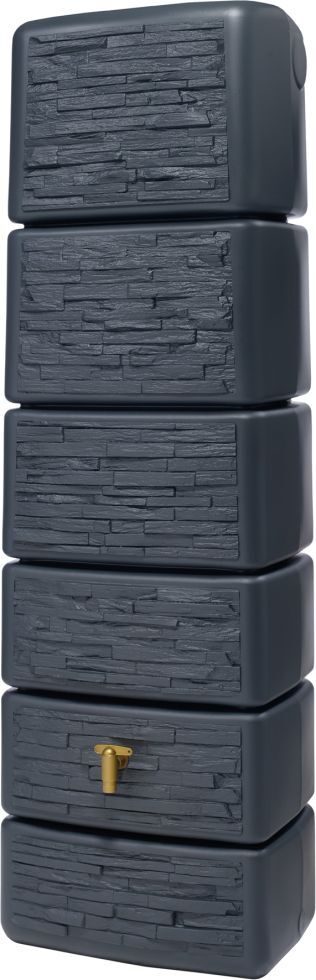 Regentonne Regentank Regentonne Regentonne Wassertank Regenwassertank Garten Starterset Wandtank Slim Graphitgrau 330 l