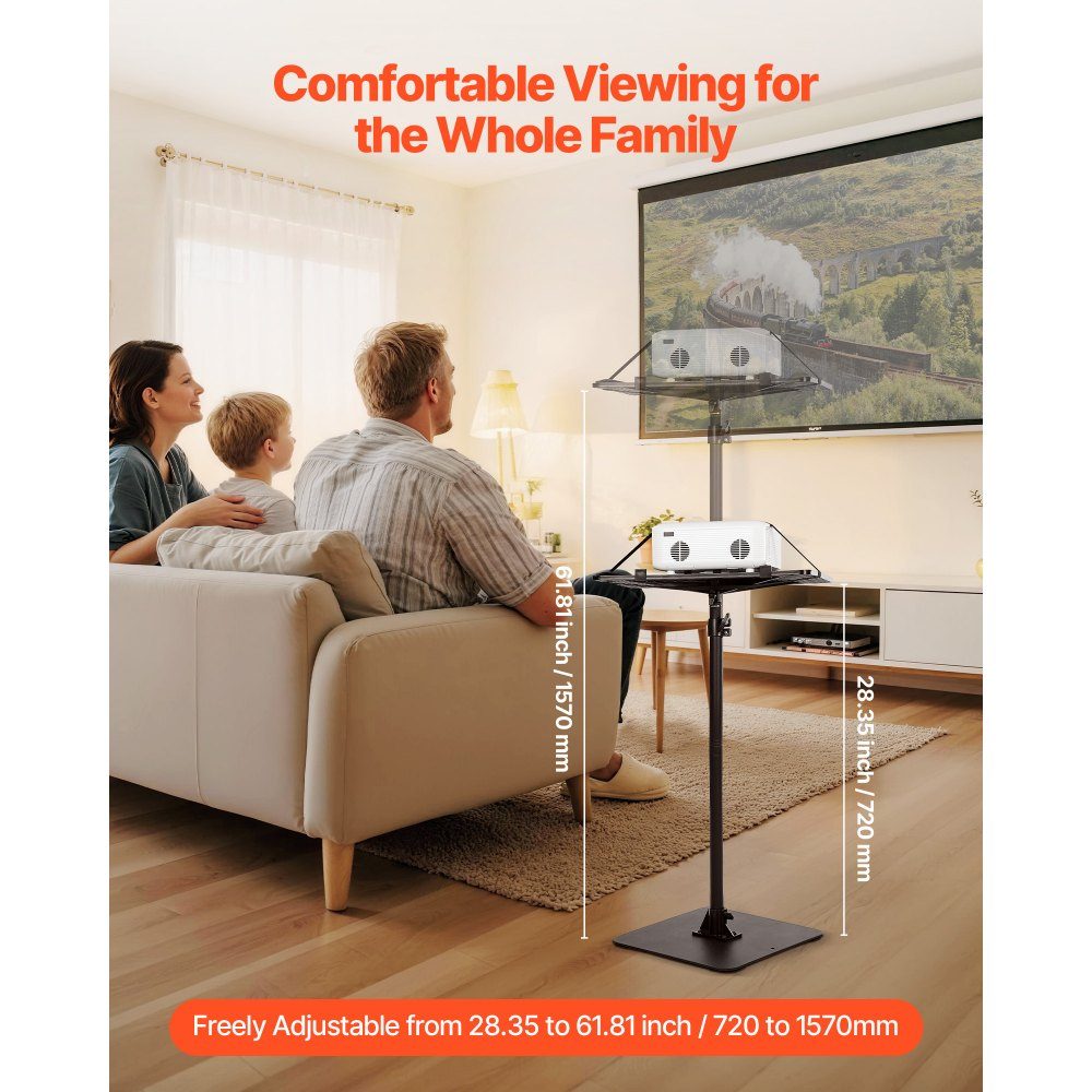 Projector Stand Projector Stand Height Adjustable 72-157cm, 360° Horizontal Rotating Floor Stand for Projector, Multifunctional Holder for Meetings, Outdoor Films 30 x 40 x 157cm