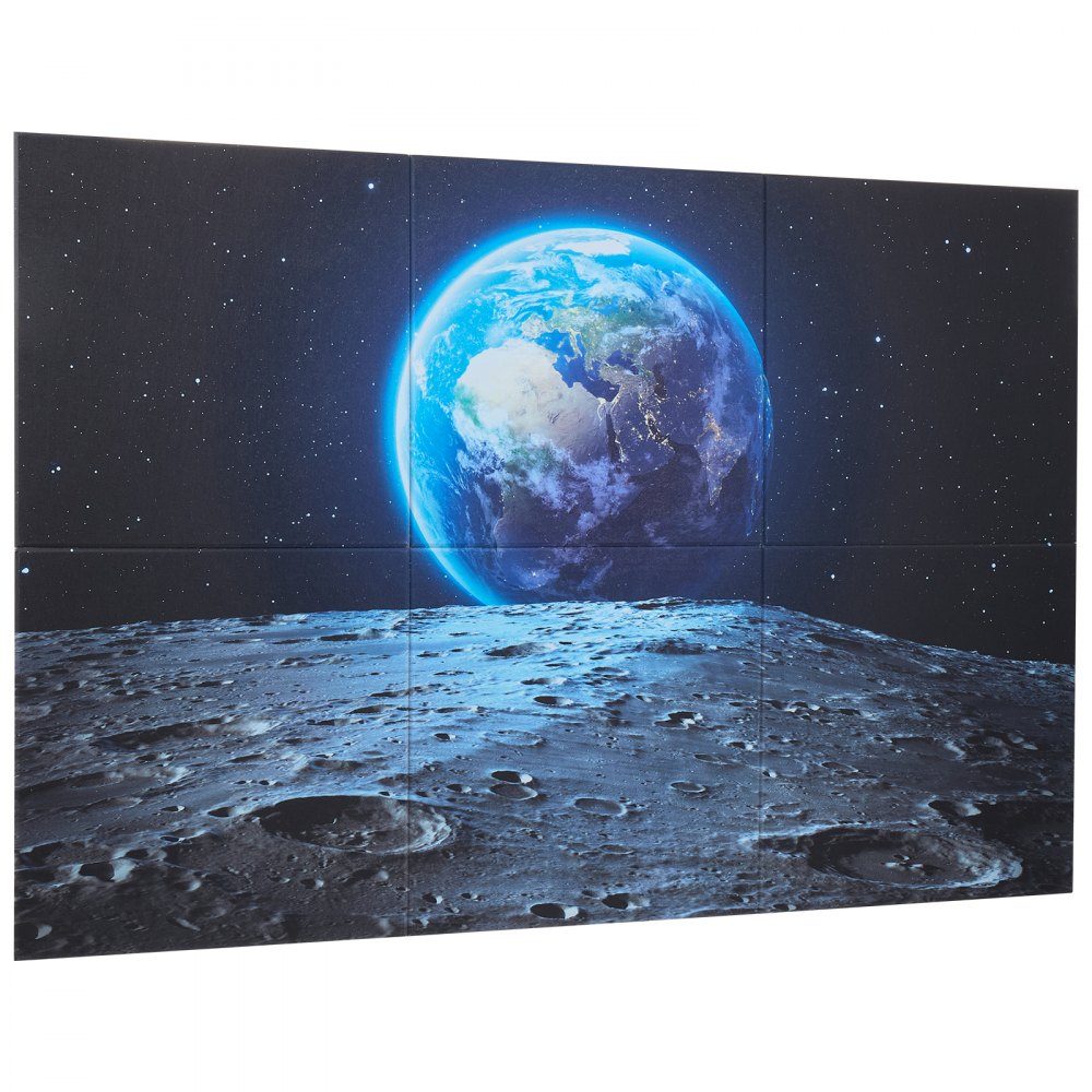 Packung mit 6 Akustikplatten, 1800 x 1200 x 10 mm, Akustikwandpaneele, selbstklebende dekorative Schalldämpfungs- und Absorptionsplatten für Zuhause, Büro, Studio, Spielzimmer, Theater, Erde