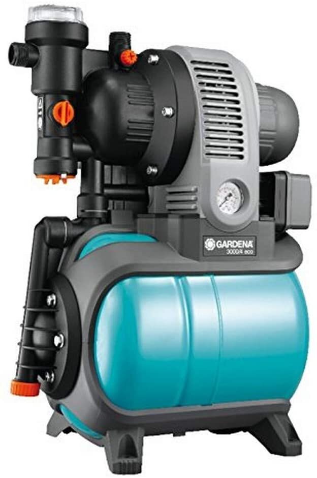 Wodociągi domowe Gardena Classic 3000/4 eco: Pompa wody użytkowej z wyłącznikiem termicznym, zaworem zwrotnym, moc 650W, max. wydajność do 2800 l/h - 650 W (1753-20), czarny, niebieski, szary, pomarańczowy Wodociągi domowe Gardena Classic 3000/4 eco: Pompa wody użytkowej z wyłącznikiem termicznym, zaworem zwrotnym, moc 650W, max. wydajność do 2800 l/h - 650 W (1753-20), czarny, niebieski, szary, pomarańczowy