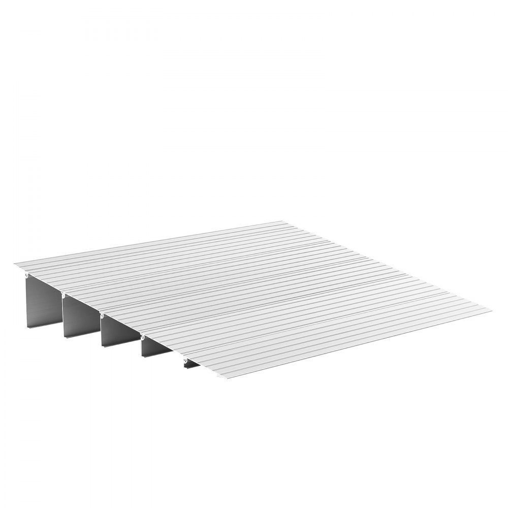 Door Sill Ramp 677 x 865 x 138mm Aluminum Alloy Wheelchair Ramp with 360kg Load Capacity Curb Ramps for Home Stairs for Wheelchairs, Scooters, Walkers, Bicycles, Tricycles