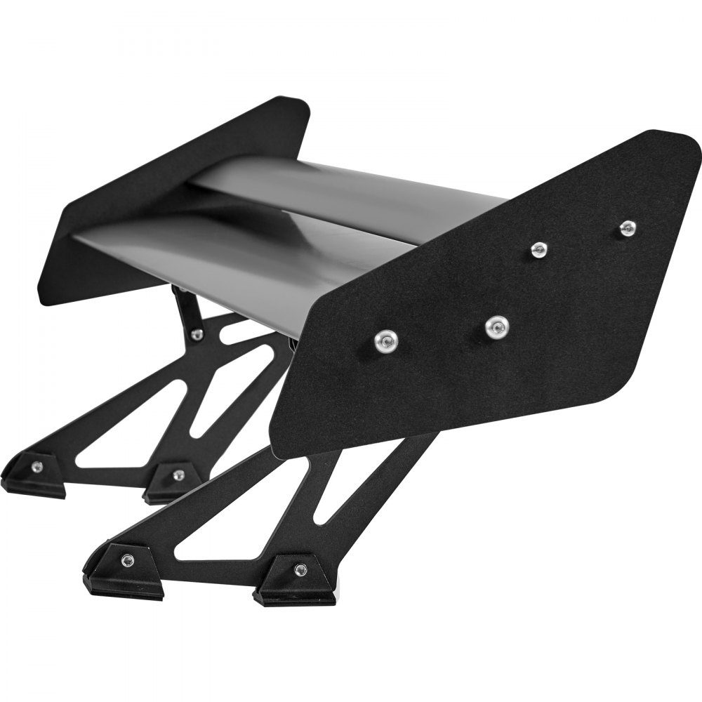 Aileron de voiture GT Wing, aileron universel à double pont de 53,1 pouces, aileron arrière de voiture en aluminium léger réglable, aileron de course BGW/JDM Drift noir