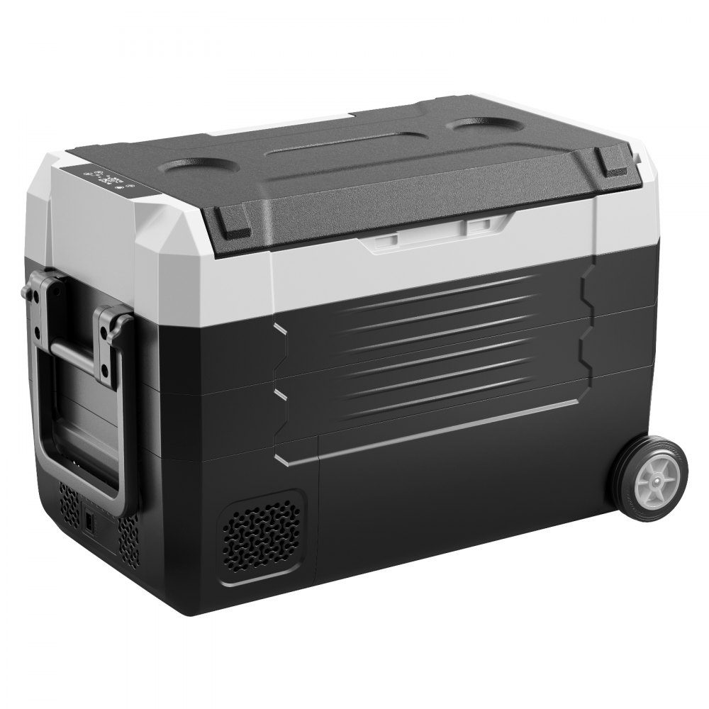 Compressor Cooler 12/24V DC 100-240V AC Car Fridge 35L with App Control & Wheels & 2 Temperature Zones (-20°C to 20°C) Portable Fridge for RV, Boat, Camping, Fishing