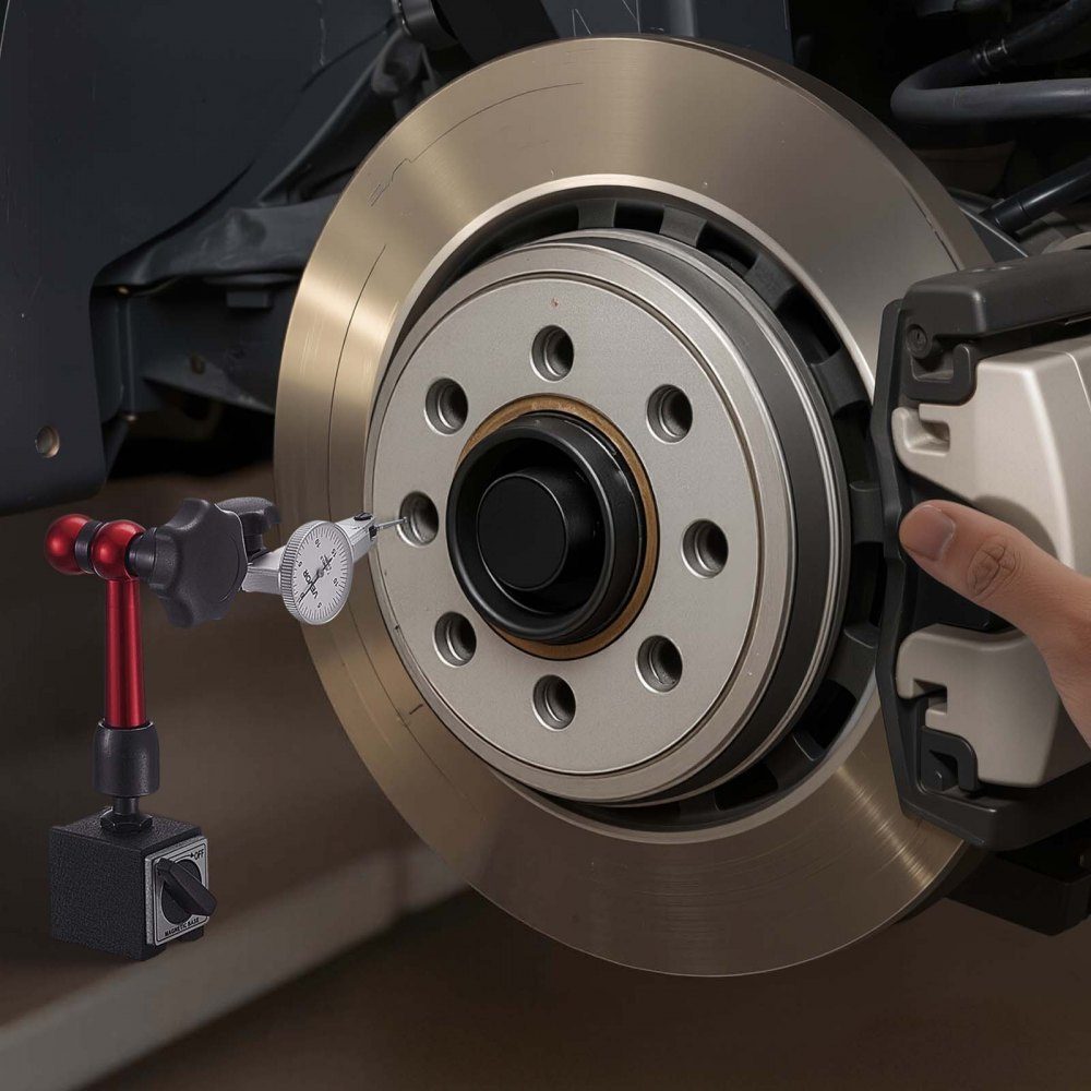 Dial Indicator with Magnetic Stand and Storage Case, 0.01mm Accuracy, 0-0.76mm Range, Micro Ball Handle for Tight Area Measurements, Industrial Machining and Inspection