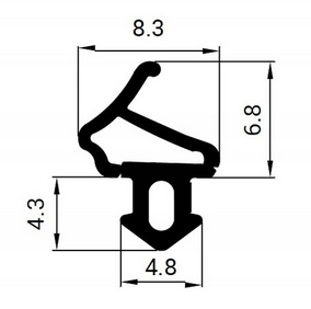 Original ALUPLAST Dichtung Stomil S-1172 Dichtungen für Fenster DQ-PP S-1172 1 m Fensterdichtung Premium Qualität S1172