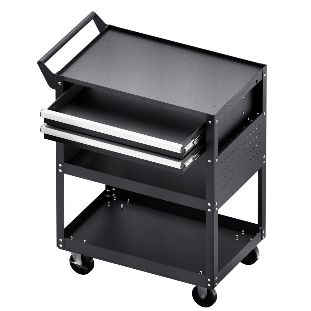 Werkzeugwagen 785x450x945 mm, 181 kg Tragkraft, Werkstattwagen mit 2 Schubladen, Aufbewahrungsorganisator für Mechanik-Werkzeuge, für Garage, Lager & Werkstatt, Schwarz Werkzeugwagen 785x450x945 mm, 181 kg Tragkraft, Werkstattwagen mit 2 Schubladen, Aufbewahrungsorganisator für Mechanik-Werkzeuge, für Garage, Lager & Werkstatt, Schwarz