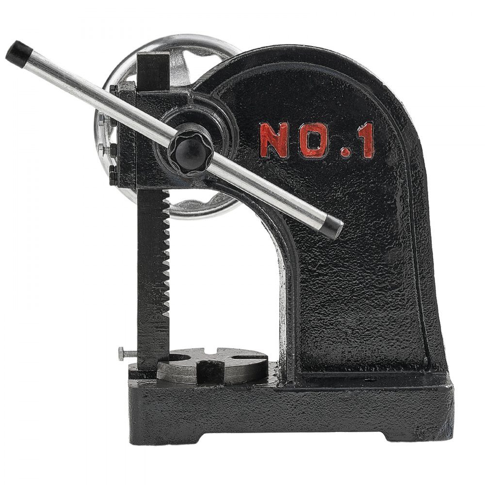 Mandrel Press, 1 Ton Hand Lever Press, Manual Mandrel Press Precision Hand Press, 135mm Maximum Height, Desktop Manual Cast Iron Punch Press for Punching, Bending, Stretching, Forming