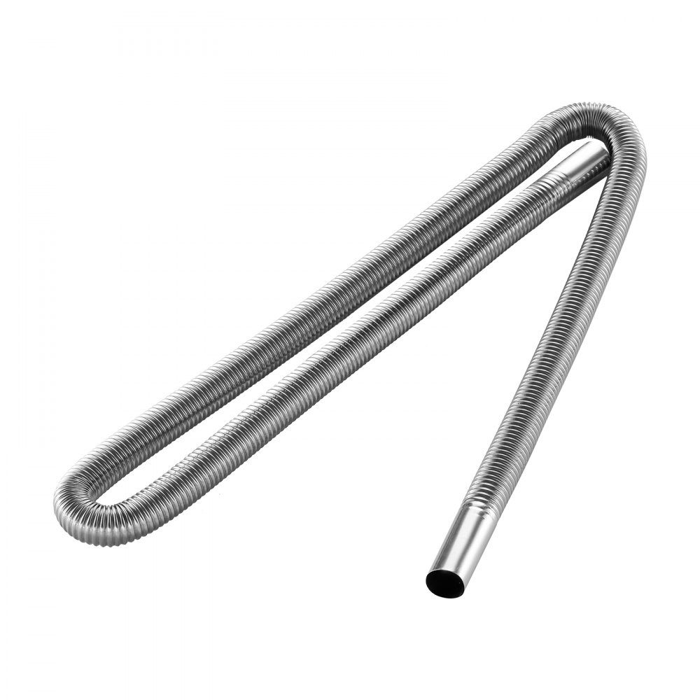Exhaust pipe auxiliary heater Flexible exhaust hose 149 cm for car diesel heater with 2 clamps, stainless steel exhaust pipe with Φ 25 mm cross section for 2 kW / 5 kW / 8 kW diesel heaters air heaters