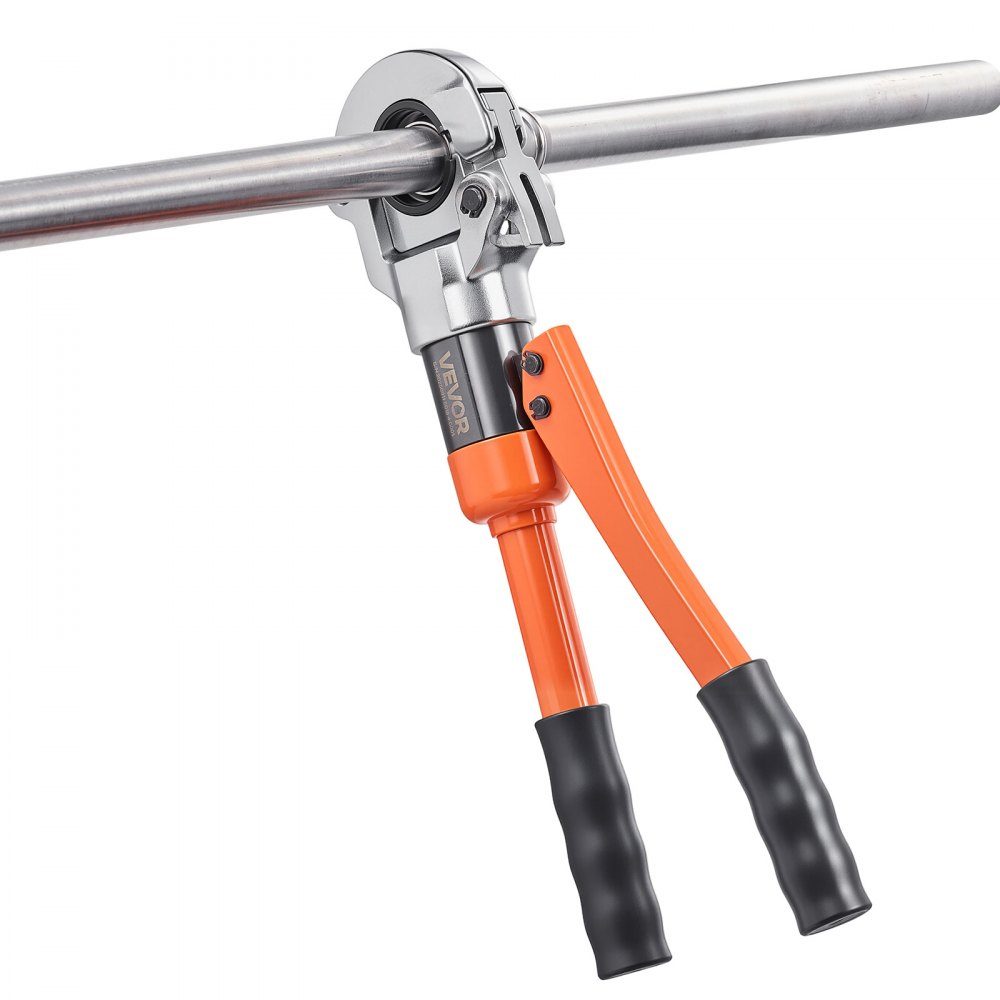 Perstangen hydraulisch V-contour, pijpperstangen voor RVS buizen, perstangen met bekken V12, V15, V18, V22, V28 & draagtas, persgereedschapset voor loodgieterswerk reparaties & installaties