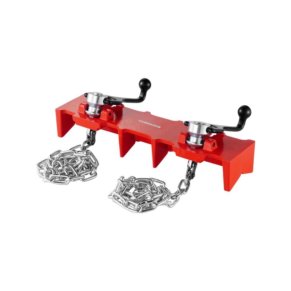 Étau de soudage de tuyaux, pince de soudage de tuyaux de 12,7 à 203,2 mm avec doubles chaînes et poignées à manivelle, étau de soudage en fonte robuste pour une variété de tuyaux