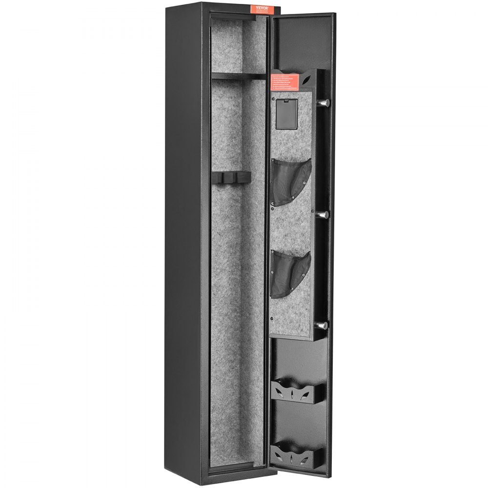 Gun safe for 2 rifles & 4 pistols, gun safe with lock & digital keyboard, gun safe with removable shelf, long gun safe, gun safe black