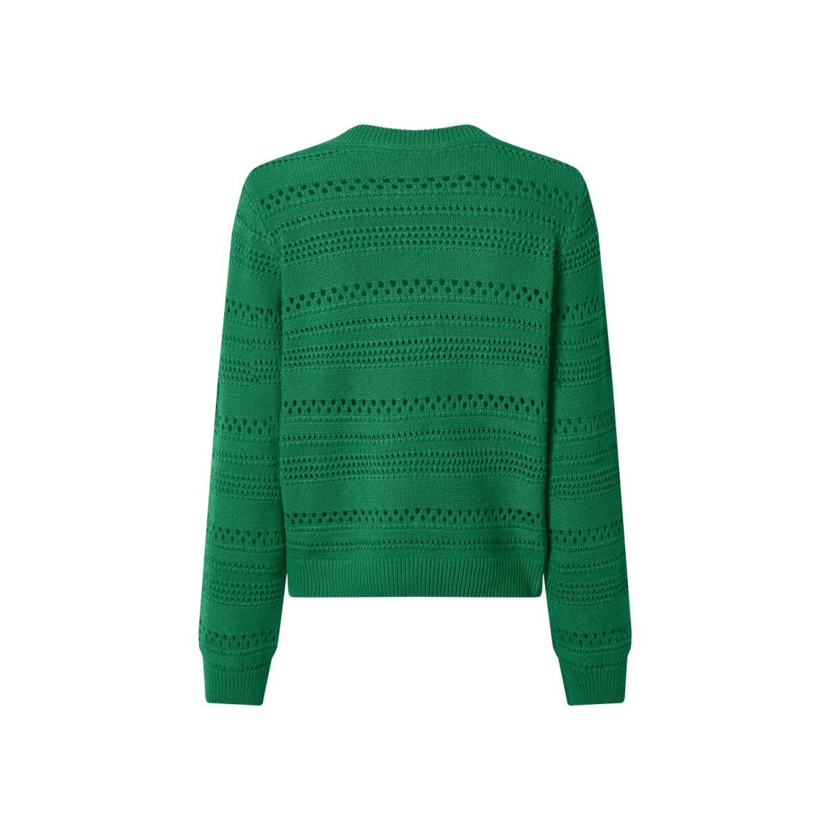 esmara® Damen Lochstrickpullover (grün, L (44/46))