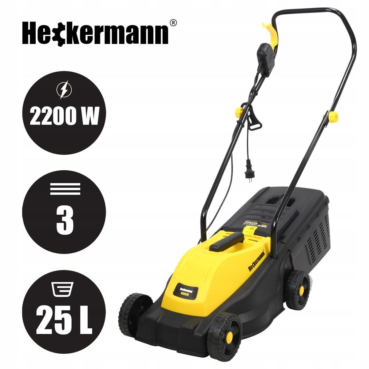 ELEKTROMÄHER, LEISTUNGSSTARKER Rasenmäher, 30 cm, 25 l, 2200 W