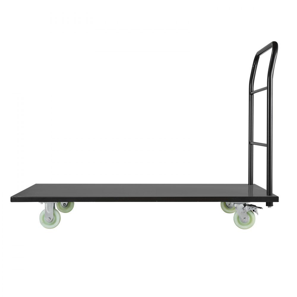 Folding Platform Trolley 907kg, Transport Trolley with Swivel Wheels and Handle, Storage Trolley, Heavy Duty Luggage Transport Trolley, Ideal for Warehouse, Workshop, Factory, 1525x700x1090mm