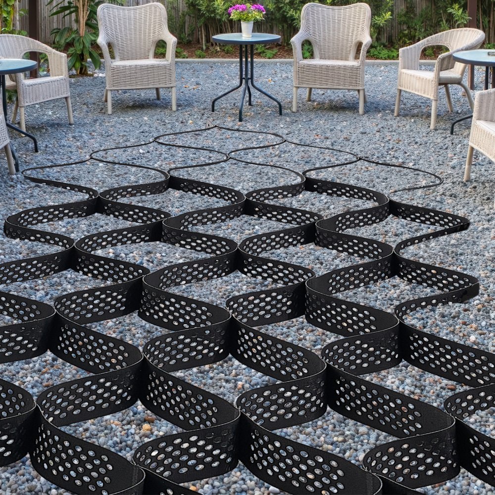 Kiesgitter, 100 mm Tiefe, Rasengitter 5200 x 2700 mm, Kieswabe, Wabengitter HDPE, durchlässiges Geogitter zur Auffahrtstabilisierung, für Garten, Terrasse, Gehweg, Wohnmobil-Parkplätze Kiesgitter, 100 mm Tiefe, Rasengitter 5200 x 2700 mm, Kieswabe, Wabengitter HDPE, durchlässiges Geogitter zur Auffahrtstabilisierung, für Garten, Terrasse, Gehweg, Wohnmobil-Parkplätze