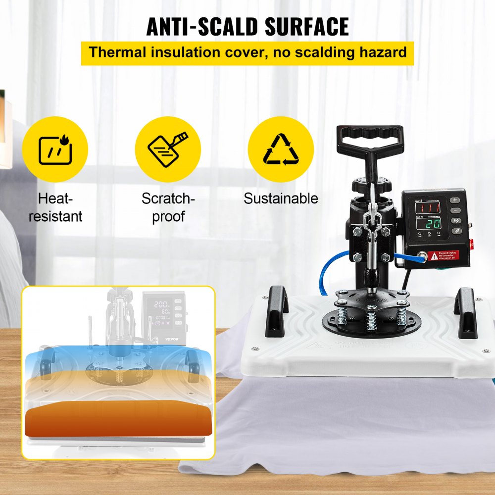 Presse à chaud 10 en 1, 38 x 30 cm, rotative à 360 degrés, multifonction, sublimation, textile blanc, presse à chaud, pour t-shirts, tasses, tasses, pour chapeaux, assiettes, tasses Presse à chaud 10 en 1, 38 x 30 cm, rotative à 360 degrés, multifonction, sublimation, textile blanc, presse à chaud, pour t-shirts, tasses, tasses, pour chapeaux, assiettes, tasses